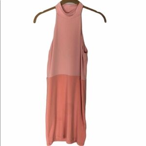 KITTENISH Colorblock Peach Tank Dress Small